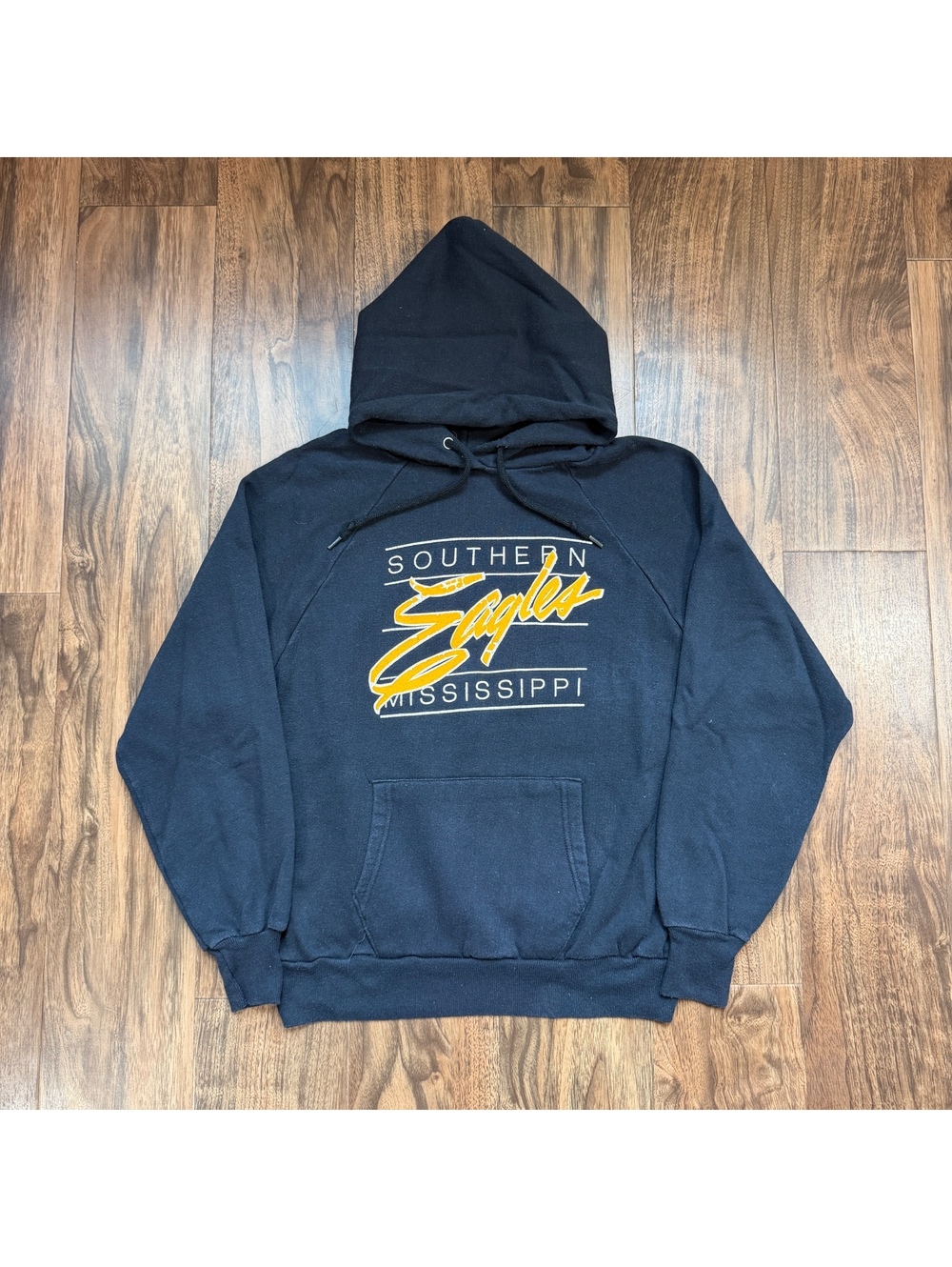 Vintage 80s 90s Southern Mississippi Eagles Hoodie XL USA Made Miss